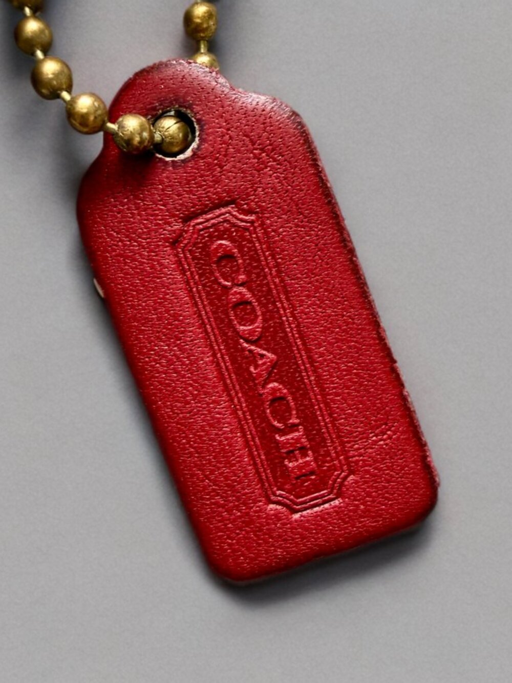 Coach Mini Red Ergo Keyfob Keychain Key Ring 7255 - Picture 13 of 13